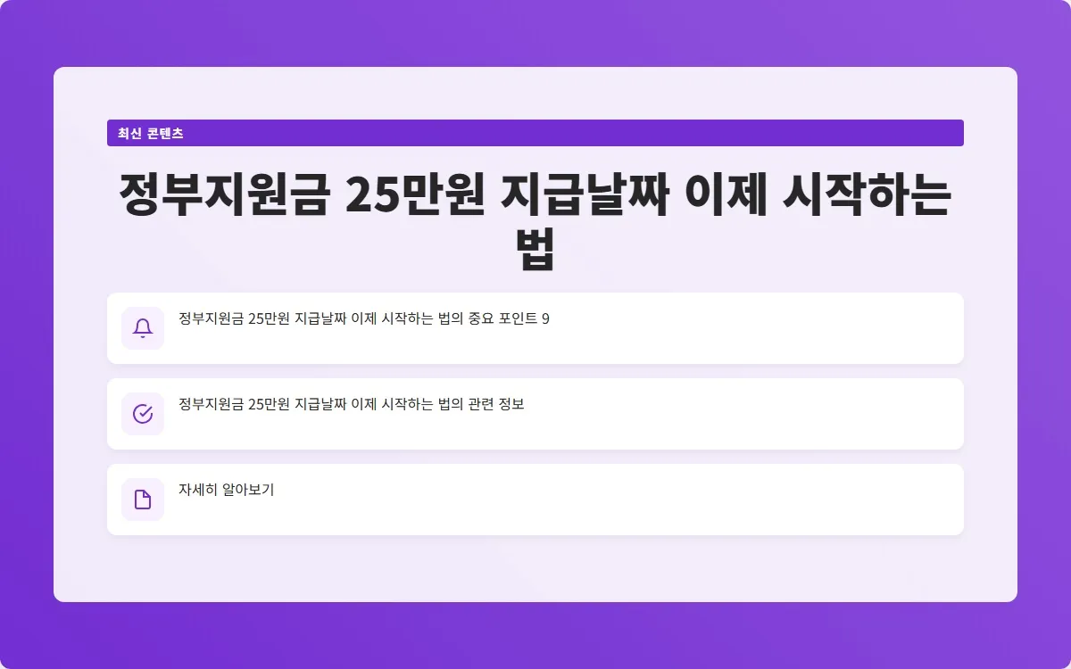 정부지원금 25만원 지급날짜 이미지 2