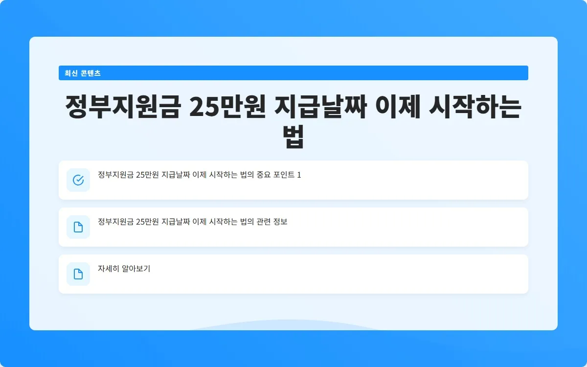 정부지원금 25만원 지급날짜 이미지 3