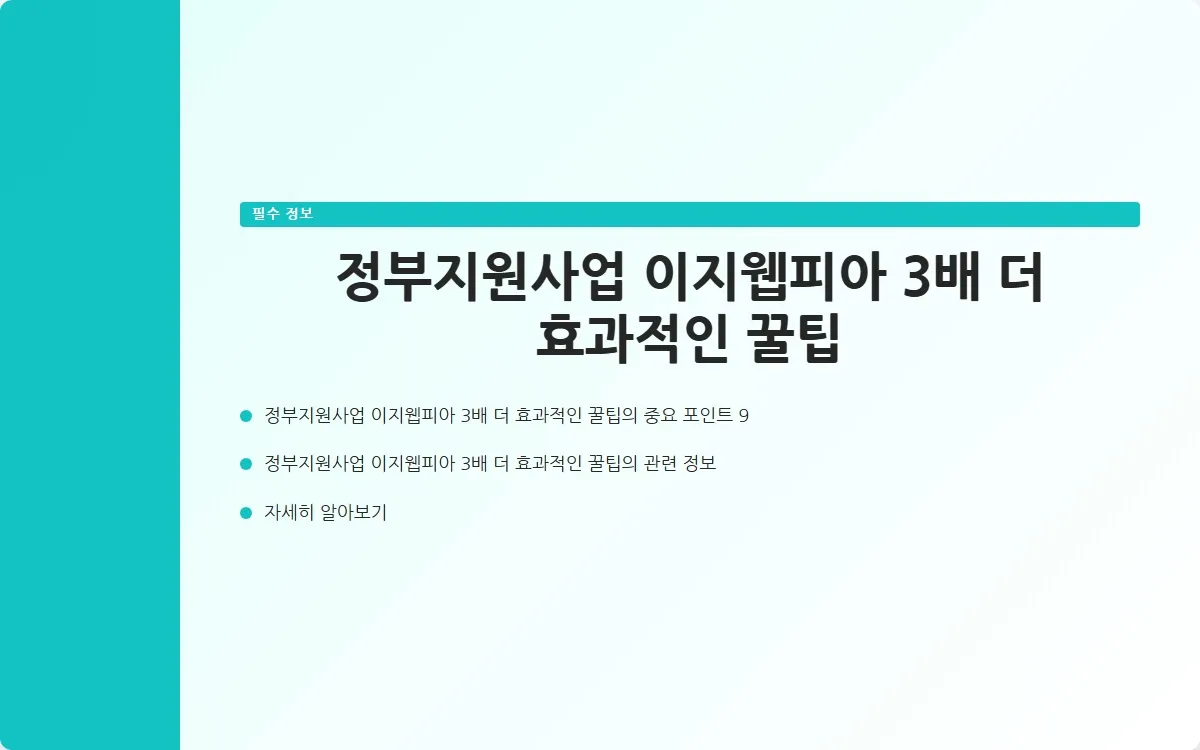 정부지원사업 이지웹피아 이미지 2