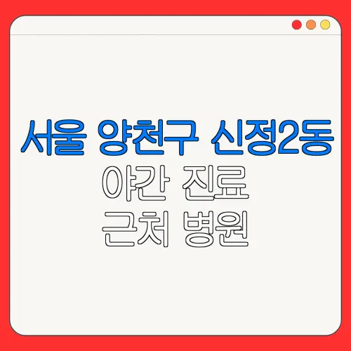 서울 양천구 신정2동 야간 진료 근처 병원 24시 병원 | 야간병원 | 24시 약국