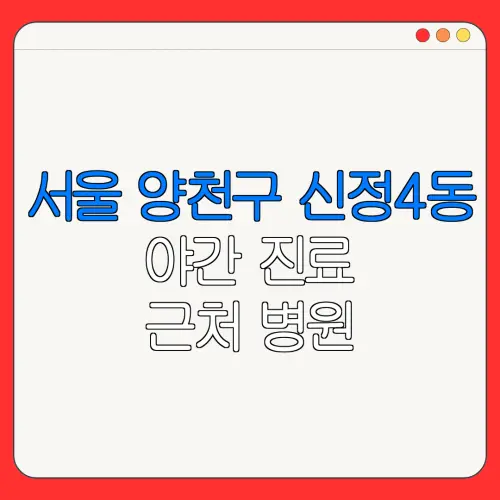서울 양천구 신정4동 야간 진료 근처 병원 24시 병원 | 야간병원 | 24시 약국