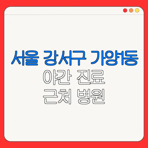서울 강서구 가양1동 야간 진료 근처 병원 24시 병원 | 야간병원 | 24시 약국