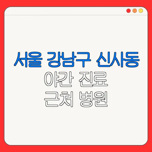 서울 강남구 신사동 야간 진료 근처 병원 24시 병원 | 야간병원 | 24시 약국