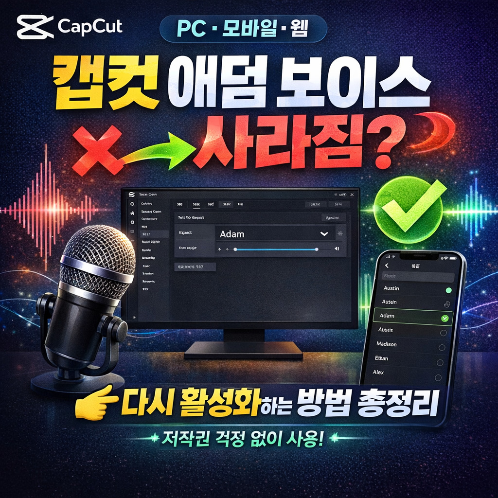 캡컷애덤목소리복구